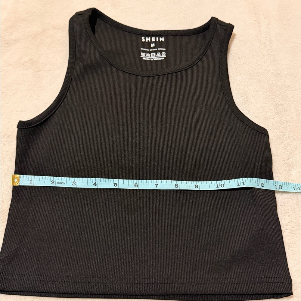 SHEIN Black Ribbed Top